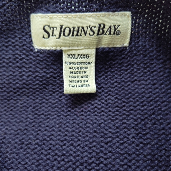 St.John's Bay Mens XXL Navy Blue Sweater Vest - Picture 3 of 3